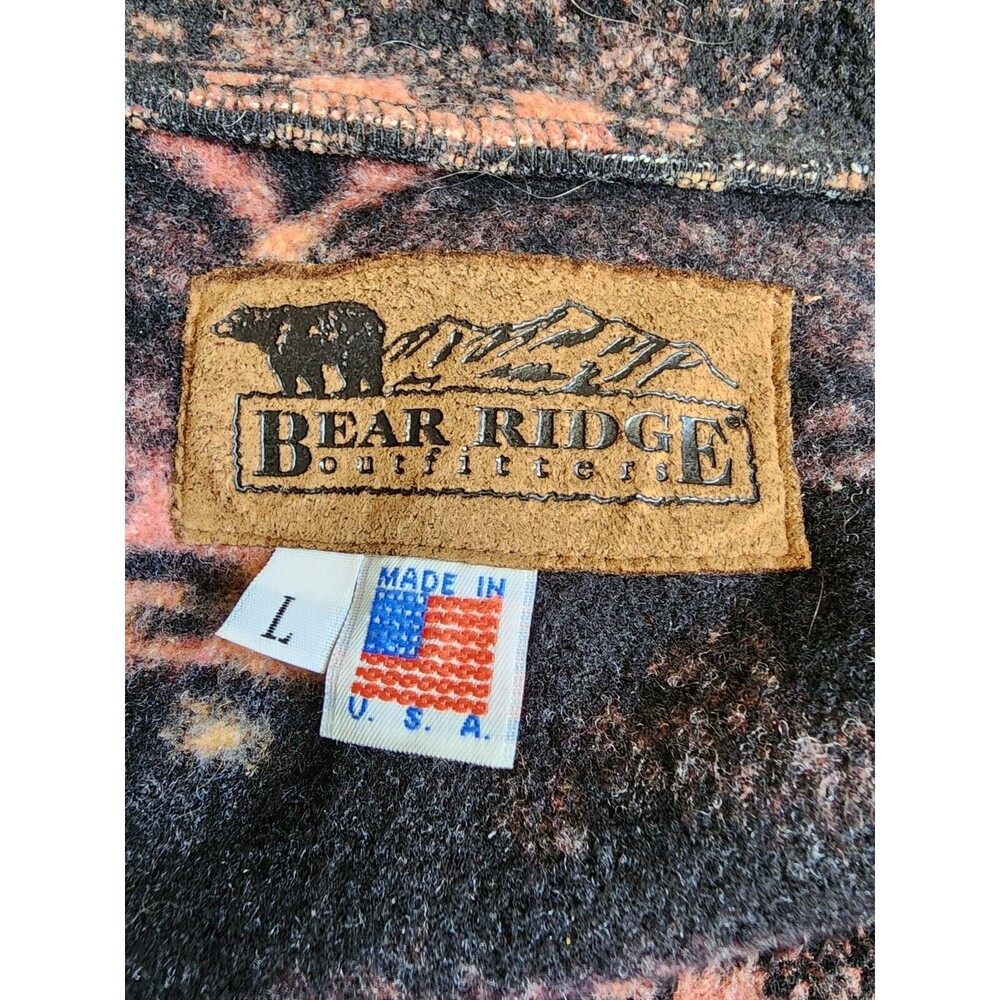 Vintage Aztec Vest Size Large Bear Ridge Outfitters Made in USA - Picture 6 of 8